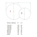 Zestaw okrągłe lustro w lustrze DOTTI w ramie MDF SLIM-#1