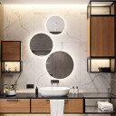 Zestaw 3x lustro łazienkowe okrągłe TRES z podświetleniem LED (3szt)-#1