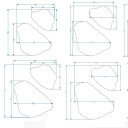 Zestaw luster organicznych MORION w ramie MDF z podświetleniem LED (2szt)-#2