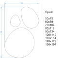 Zestaw trzech luster organicznych OPALIT z podświetleniem LED (3szt)-#2