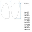 Zestaw luster organicznych SELENIT w ramie MDF z podświetleniem LED (2szt)-#2