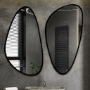 Zestaw luster organicznych SELENIT w ramie MDF (2szt)-#1