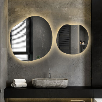 Zestaw dwóch luster organicznych SODALIT z podświetleniem LED 120x68 (2szt)