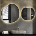 Zestaw dwóch luster organicznych SODALIT z podświetleniem LED (2szt)-#1