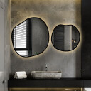 Zestaw dwóch luster organicznych SODALIT w ramie MDF z podświetleniem LED (2szt)-#0