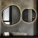 Zestaw dwóch luster organicznych SODALIT w ramie MDF z podświetleniem LED (2szt)-#1