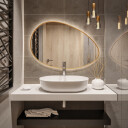 Lustro organiczne ZOE w ramie MDF SLIM z podświetleniem LED-#1