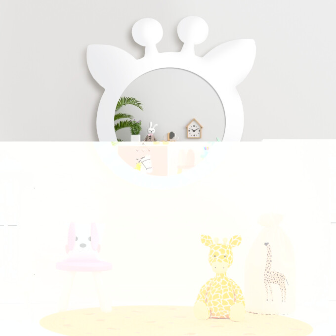 Lustro dekoracyjne ŻYRAFA w ramie MDF-#0