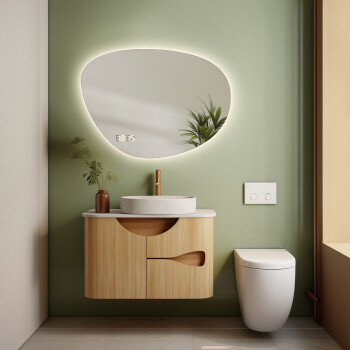 Lustro organiczne AGAT z podświetleniem LED 121x90 + zegar cyfrowy z czujnikiem temperatury (wg załącznika) + ŻYWOTNOŚĆ TAŚMY LED LONG LIFE 70 000 GODZ