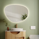 Lustro organiczne AGAT z podświetleniem LED + włącznik dotykowy (na środku na dole) + ŻYWOTNOŚĆ TAŚMY LED LONG LIFE 70 000 GODZ-#1