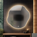 Lustro organiczne CYRKON z podświetleniem LED + mata antyparowa z dedykowanym włącznikiem dotykowym (na środku na dole) + ŻYWOTNOŚĆ TAŚMY LED LONG LIFE 70 000 GODZ-#0