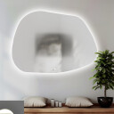 Lustro organiczne BAZALT z podświetleniem LED + mata antyparowa z dedykowanym włącznikiem dotykowym (na środku na dole) + ŻYWOTNOŚĆ TAŚMY LED LONG LIFE 70 000 GODZ-#1