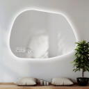 Lustro organiczne BAZALT z podświetleniem LED + stacja pogody (lewy dolny róg) + ŻYWOTNOŚĆ TAŚMY LED LONG LIFE 70 000 GODZ-#1