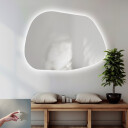 Lustro organiczne BAZALT z podświetleniem LED + włącznik dotykowy (na środku na dole) + ŻYWOTNOŚĆ TAŚMY LED LONG LIFE 70 000 GODZ-#1