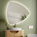 Lustro trójkątne KARO z podświetleniem LED + włącznik dotykowy (na środku na dole) + ŻYWOTNOŚĆ TAŚMY LED LONG LIFE 70 000 GODZ-#1