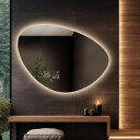 Lustro organiczne OBSYDIAN z podświetleniem LED + stacja pogody (lewy dolny róg) + ŻYWOTNOŚĆ TAŚMY LED LONG LIFE 70 000 GODZ-#1