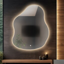 Lustro organiczne STONE z podświetleniem LED + mata antyparowa z dedykowanym włącznikiem dotykowym (na środku na dole) + ŻYWOTNOŚĆ TAŚMY LED LONG LIFE 70 000 GODZ-#1