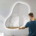 Lustro organiczne KWARC z podświetleniem LED + włącznik sensoryczny na środku na dole + ŻYWOTNOŚĆ TAŚMY LED LONG LIFE 70 000 GODZ-#1