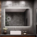 Lustro prostokątne AGIS z podświetleniem LED + lusterko ZOOM (fi 14)(wg załącznika) + włącznik dotykowy (na środku na dole) + ŻYWOTNOŚĆ TAŚMY LED LONG LIFE 70 000 GODZ-#1