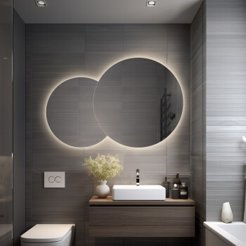 Zestaw szlifowanych luster UNIVERSE CUT z podświetleniem LED I fi 100+fi 120 (2szt)