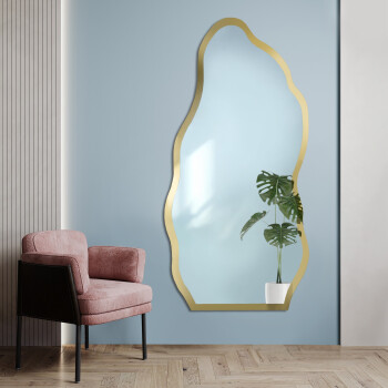 Lustro organiczne AURO II SHINE srebrno postarzane MORENA 70x152