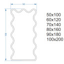 Lustro organiczne TWIST Blobs Mirrors w ramie MDF-#2