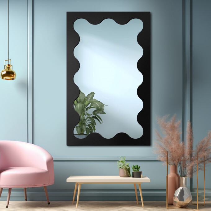 Lustro organiczne PRISM Blobs Mirrors w ramie MDF-#0