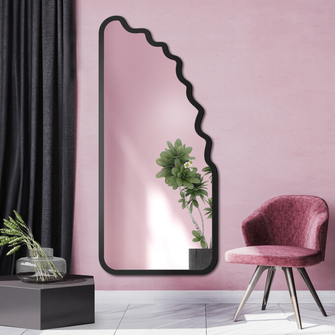 Lustro organiczne FLUX Blobs Mirrors w ramie MDF-#0