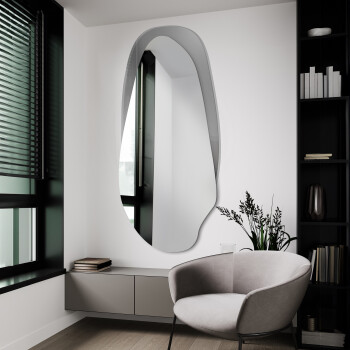 Lustro FUSION srebrne na grafitowym antiosolu (4mm) 50x110