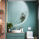 Lustro o nieregularnym kształcie DOLLY z podświetleniem LED-#0