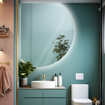 Lustro o nieregularnym kształcie DOLLY z podświetleniem LED 61x80