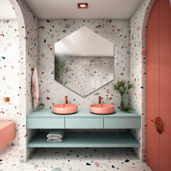 Lustro o geometrycznym kształcie HEXA 160x185