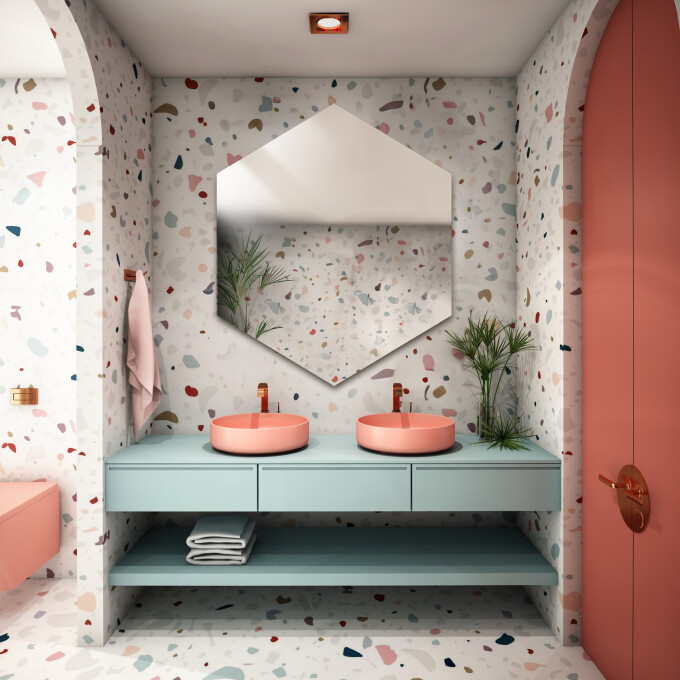 Lustro o geometrycznym kształcie HEXA-#0