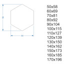 Lustro o geometrycznym kształcie HEXA w ramie MDF-#2