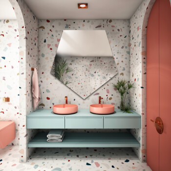 Lustro o geometrycznym kształcie PENTA 140x133