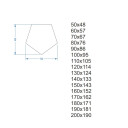 Lustro o geometrycznym kształcie PENTA w ramie MDF-#2