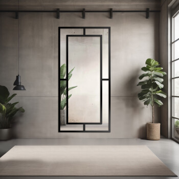 Lustro ze szprosami GLORIA 1503001 czarne 60x120