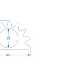 Lustro dekoracyjne JEŻYK w ramie MDF-#2