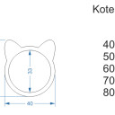 Lustro dekoracyjne KOTEK w ramie MDF-#2