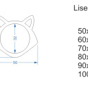 Lustro dekoracyjne LISEK w ramie MDF-#2