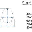 Lustro dekoracyjne PINGWINEK w ramie MDF-#2