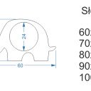 Lustro dekoracyjne SŁONIK w ramie MDF-#2
