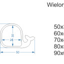 Lustro dekoracyjne WIELORYB w ramie MDF-#2