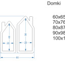 Lustro dekoracyjne DOMKI w ramie MDF-#2