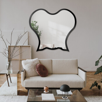 Lustro dekoracyjne OCTOPUS złote jasne w ramie MDF 80x72