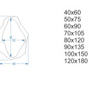Lustro organiczne MINORE w ramie MDF-#2
