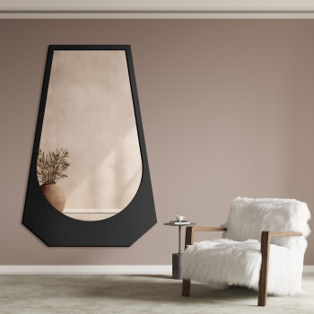 Lustro organiczne ANDANTE srebrne w ramie MDF 110x165