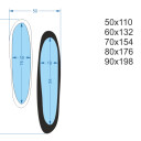 Zestaw dwóch luster organicznych SECCO srebrne z białym i czarnym lacobelem (2 szt)-#2