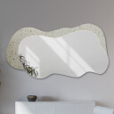 Lustro organiczne VELOCE srebrne postarzana tafla VINTAGE-#1