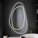 Lustro organiczne SYDERYT piaskowane z podświetleniem LED III-#1